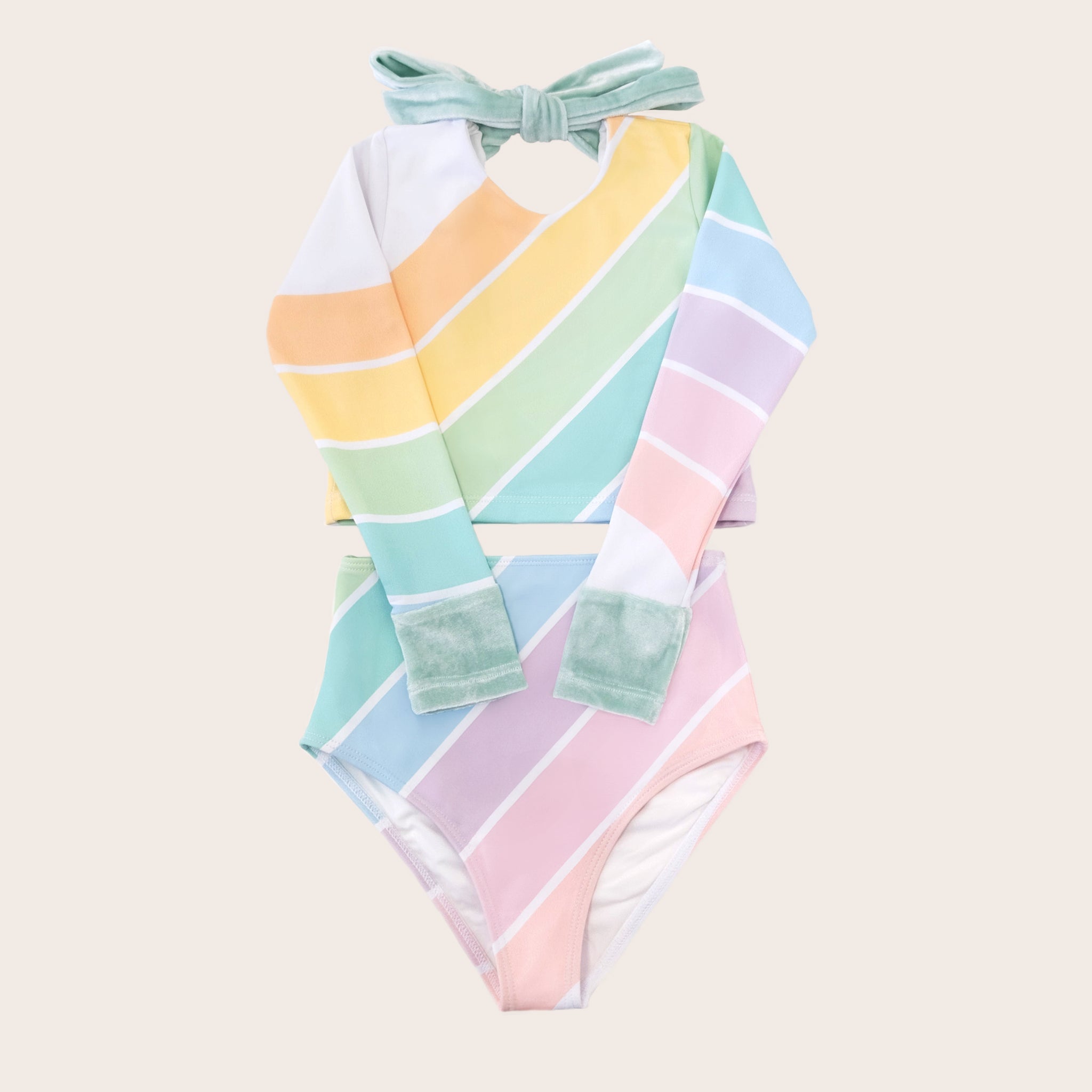 Rainbow swimsuit sales two piece